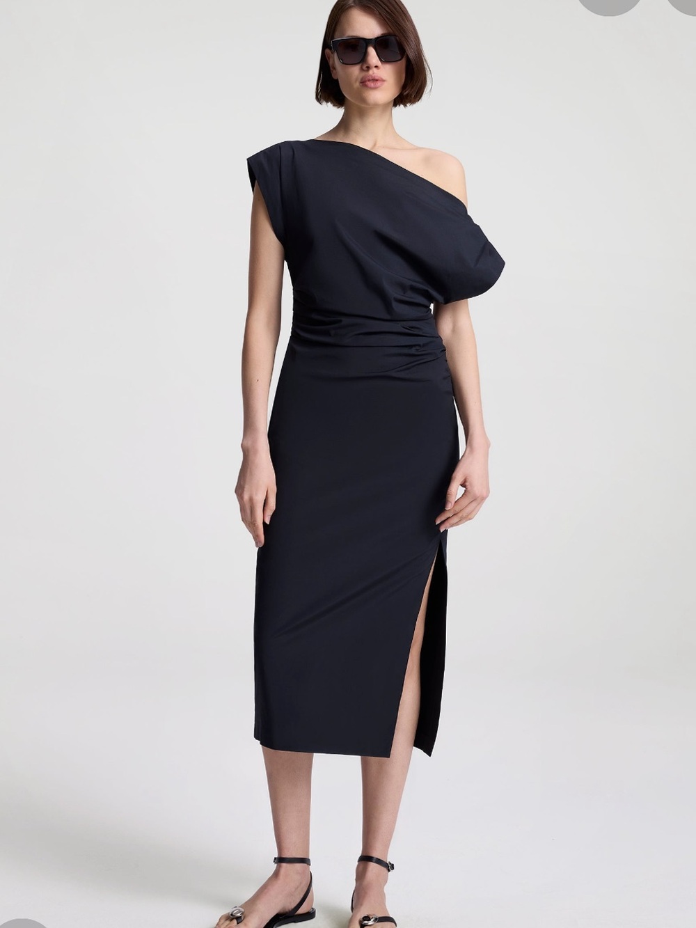 NWT A.L.C. Nara stretch cotton off shoulder midi dress size 6